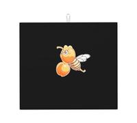 Drying Mat for Kitchen YTUOPWE Little bee Eating Honey Picture Ultra Absorbent, Reversible, and Stylish Kitchen Countertop Mat