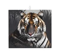Drying Mat for Kitchen YTUOPWE Tiger at Rest Picture Ultra Absorbent, Reversible, and Stylish Kitchen Countertop Mat