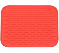 Drying mat,Sink Drainer mat,Sink Protector Mats Silicone Protection Drying Mat Heat Insulation Holder Dish Cup Draining Pad Table Placemat Tray Kitchenware(Color:Red) (Color : Red)