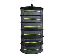 Drying Rack Hanging, Plant Hanging Mesh Dry Net Green Zipper Cover Opening Design Plant Racks Dish Drying Rack Dryer for Seeds Flowers Buds Plants Garden Bumper Harvest (6 Layers)