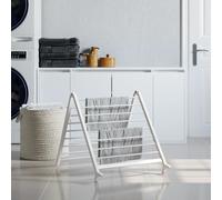 Drying Rack Over Bath Adjustable 53-90x10x64cm Foldable Aluminium Plastic Silver