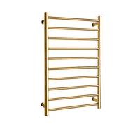 Drying Rack Rose Gold for Bathroom, Wall Mounted Electric Heated Towel Drying Rack with 10-Bars, Stainless Steel Electric Heated Towel Rail Radiator, Hardwired