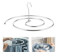 Drying Rack Sheet Hanger, Stainless Steel S-piral Drying Mount Laundry for Bed Sheets and Blankets, Space Saving Metal Hangers for Bedspreads Mattresses Sofa Covers Capes Dormitory
