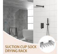 Drying Rack Sock Clip Suction Cup | Foldable Suction Cup Drying Hanger | Wall Mounted Household Supplies Space-Saving Multipurpose Clothes Rack for Balcony