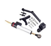 DRYIUBVF Compatible With Ducati For Monster 821 2014-2021 Motorcycle Steering Damper Mounting Parts Kit Universal Accessories Adjustable Motorcycle damper(Silver)