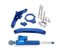 DRYIUBVF Compatible With For FZ1 2006-2015 Motorcycle Steering Damper Stabilizer Linear Dampers Mounting Support Kit Bracket Motorcycle damper(Blue)