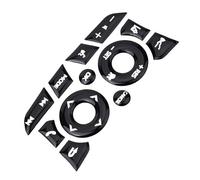 DRYIUBVF Compatible With Toyota For Corolla 2019 2020 2021 2022 Car Steering Wheel Button Cover Trim Gloss Black Steering Wheel Button Cover Sticker Car button stickers