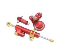 DRYIUBVF Compatible With ZX6R 2005 2006 Motorcycle Steering Damper Stabilizer Bracket Support Mounting Support Kit Universal Accessories Adjustable Motorcycle damper(Red-Yellow1)