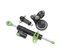 DRYIUBVF Compatible With ZX6R 2005 2006 Motorcycle Steering Damper Stabilizer Bracket Support Mounting Support Kit Universal Accessories Adjustable Motorcycle damper(Black-Green)