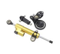 DRYIUBVF Compatible With ZX6R 2005 2006 Motorcycle Steering Damper Stabilizer Bracket Support Mounting Support Kit Universal Accessories Adjustable Motorcycle damper(Yellow-Black)