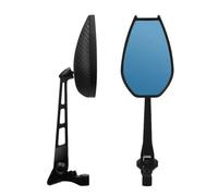 DRYIUBVF Motobike Rearview Mirror 2pcs/pair Universal Motorcycle Rearview Mirror Extended Side Mirror Rearview Mirror Bar End Mirrors Modification Accessories(Blue)