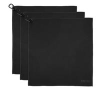 DRYKI Sweat Absorbing Handkerchiefs - The Original Sport Microfiber Hankies for Wicking Sweat from Hands, Face, Body (Classic Black, 3 Pack XL Size), Classic Black, XL (3 Pack)