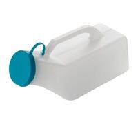 Drylife 1000ml Male Urinal Bottle | Reusable Urinal Pee Bottle for Men with Lid | Lightweight, Secure Cap, Measuring Scale, Easy Grip Handle, Medical Grade Plastic (Green Lid)