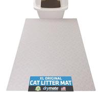 Drymate Cat Litter Box Mat, Litter Trapping Mat, Waterproof, Urine-Proof, Absorbent, Machine Washable, Soft on Paws, Contains Mess, Protects Floors, Kitten Supplies, Beige, 29x36 XL