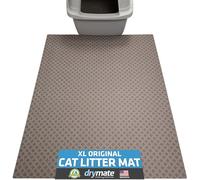 Drymate Cat Litter Box Mat, Litter Trapping Mat, Waterproof, Urine-Proof, Absorbent, Machine Washable, Soft on Paws, Contains Mess, Protects Floors, Kitten Supplies, Taupe, 29x36 XL