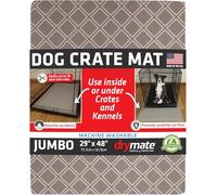 Drymate Dog Crate Mat Liner, Absorbs Urine, Waterproof, Non-Slip, Washable Puppy Pee Pad for Kennel Training - Use Under Pet Cage to Protect Floors, Thin Cut to Fit Design (USA Made) (Taupe)(29”x48”)