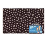 Drymate Pet Bowl Placemat, 12 x 20-Inch, Paw Path Tan