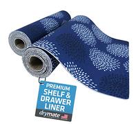 Drymate Premium Luxury Shelf & Drawer Liner, Thick Cushioned Fabric, Non-Adhesive, Absorbent, Waterproof, Slip-Resistant, Liners for Kitchen Cabinets, Cupboards (USA Made)(12”x59”)(2-Pack)(GoodBlue)