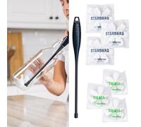 DryMeister Starter Kit - Drying Wand - Quickly Dries the Inside of Narrow Containers (>1.25") - Water Bottles, Carafes, Wine Glasses, Champagne Flutes, Water Bladders, Reusable Bags - Rack Alternative