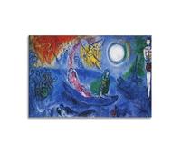 DryNda Marc Chagall Poster Marc Chagall The Concert Painting On Canvas Wall Art Scroll Picture Print Living Room Walls Decor Homes 16x24inch(40x60cm)