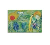 DryNda Marc Chagall Poster The Lovers of Vence Picture Print Wall Art Painting Canvas Artworks Gift Idea Room Aesthetic 12x18inch(30x45cm)