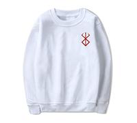 DRYNDA Unisex Berserk Sweater Anime Guts Casca Cosplay Costume Griffith Long Sleeve Streetwear Harajuku Pullover Sweatshirt White