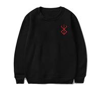 DRYNDA Unisex Berserk Sweater Anime Guts Casca Cosplay Costume Griffith Long Sleeve Streetwear Harajuku Pullover Sweatshirt Black