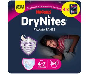 Drynites Diapers Absorbent Panties Girl 64 Units