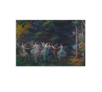 Dryope And Her Handmaidens - Arthur Bowen Davies Poster Painting On Canvas Wall Art Poster Scroll Picture Print Walls Decor Home Posters 24x36inch(60x90cm)