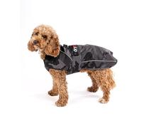 Dryrobe® Dog Coat - Waterproof & Windproof with Fleece Lining - Medium - Black Camo/Black