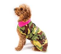 Dryrobe® Dog Coat - Waterproof & Windproof with Fleece Lining - Medium - Camo Pink