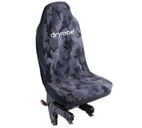 Dryrobe® Single Car Seat Cover - Warm and Water-repellent - Synthetic Lambswool Lining - Super Tough and Durable - Black Camo