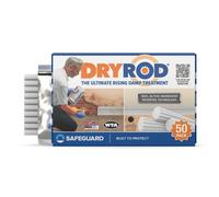 Dryrod Damp Proofing Rods (50 Pack) - Bba-Approved Wall Rising Damp Treatment, Stronger Than Dpc Injection Creams. Coverage 6M