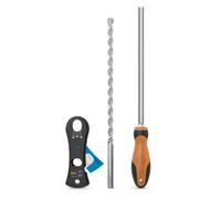 Dryrod System Tool Kit For Dryrod And Dpc Cream Installation, 12mm X 300mm Sds Masonry Drill Bit, Hole Clearing Tool, Rod Cutter
