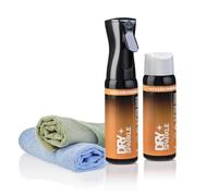 DrySparkle Road Tar and Black Streak Remover for Cars, Vans & Motorhomes - 50ml Spray + Refill + 2 Microfibre Cloths - Removes Tough Exterior Stains - Safe on Clear Coat & Paint - Easy to Use