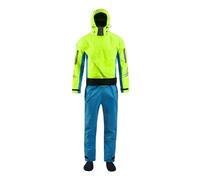 Drysuit For Women Latex Cuff And Splash Collar Flatwater Ocean River Padding for Paddling, Boating, Canoeing, Sailing(Green,S)