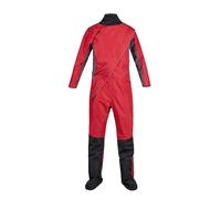 Drysuit Men's Scuba Diving Rafting 3-Layer Waterproof Breathable Kayak Dry Suit Sports Latex(Red,XL)