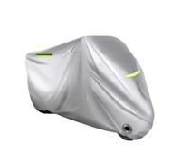 DRYUSFD Motorcycle Covers for Royal Enfield Classic 500 2009-2020, Reflective strips Dustproof Outdoor Protection All-weather All Year Round Motorbike Accessories Parts,Silver-XXL
