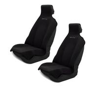 DryvaSeat - Premium Microfiber Towel Car Seat Cover - Waterproof & Sweatproof - Universal Fit, Machine Washable, Non-Slip - Seat Protector for Car, Truck, SUV, Van (Shadow Black, 2 Pack)