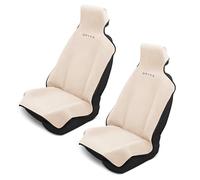 DryvaSeat - Premium Microfiber Towel Car Seat Cover - Waterproof & Sweatproof - Universal Fit, Machine Washable, Non-Slip - Seat Protector for Car, Truck, SUV, Van (Beige, 2 Pack)
