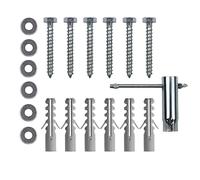 Drywall Anchors for TV Mount, Lag Bolt Kit Includes Concrete Wall Anchors M8 Lag Bolts and Washer Installation on Brick or Concrete Wall by Screw Hardware Tool Socket GuuYebe