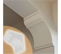 Drywall Arch Doorway Mouldings,2 PCS DIY Precurved Drywall Arch Kit for Doorway, Paintable Plaster Wall Corner Panel, Easy Installation for Hallway/Balcony(30x30x22cm)