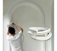 Drywall Arch Doorway Mouldings,Flexible Curved Arch Molding Trim Strip for Wall/Door Frame Rounded Corners, Paintable, 26.2ft Length(W 1.1cm(2/4"),L5m/16.4ft)