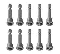 Drywall Bits for Impact, Akozon 10Pcs 50mm Magnetic Cross Screwdriver Bits Set PH2 Magnetic Impact Nut Driver Bit Set Magnetic Nut Driver Set Hex Shank Magnetic Screwdriver Bits Set for Dryw