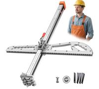 Drywall Cutting Tools,Foldable Hand Push Dual Positioning Drywall Cutter Tool,1.5 to 61cm Blade Adjustable Gypsum Board Cutter,for Wall,Build,Decoration
