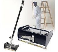 Drywall Flat Box, Aluminum Alloy Professional Tool with Adjustable Handle, Includes Drywall Mud Compound and Putty Knives, Quick Clean Design