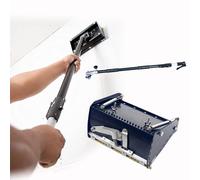 Drywall Flat Finishing Box, 8''/10''/12'' Aluminum Finishing Mud Box w/Extendable 42"-65" Box Handle for Professional Putty Workers & Decorators, Plasterboard, Wallboard(10"/27cm)