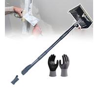 Drywall Flat Finishing Box,Drywall Skimming Tool,120° Adjustable Angle,with Retractable Rod,for Wallboard Finishing (32cm/12in)