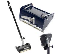 Drywall Flat Finishing Box with Adjustable Extension Handle 42''-65'', 120° Angle for Plasterboard, Wallboard, Sheetrock - 8 Inch