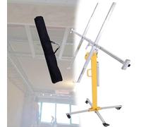 Drywall Jack Lift for Ceiling, Heavy Duty Sheetrock Hoist with Rolling Base, Adjustable Panel Lift for Steel Construction Projects